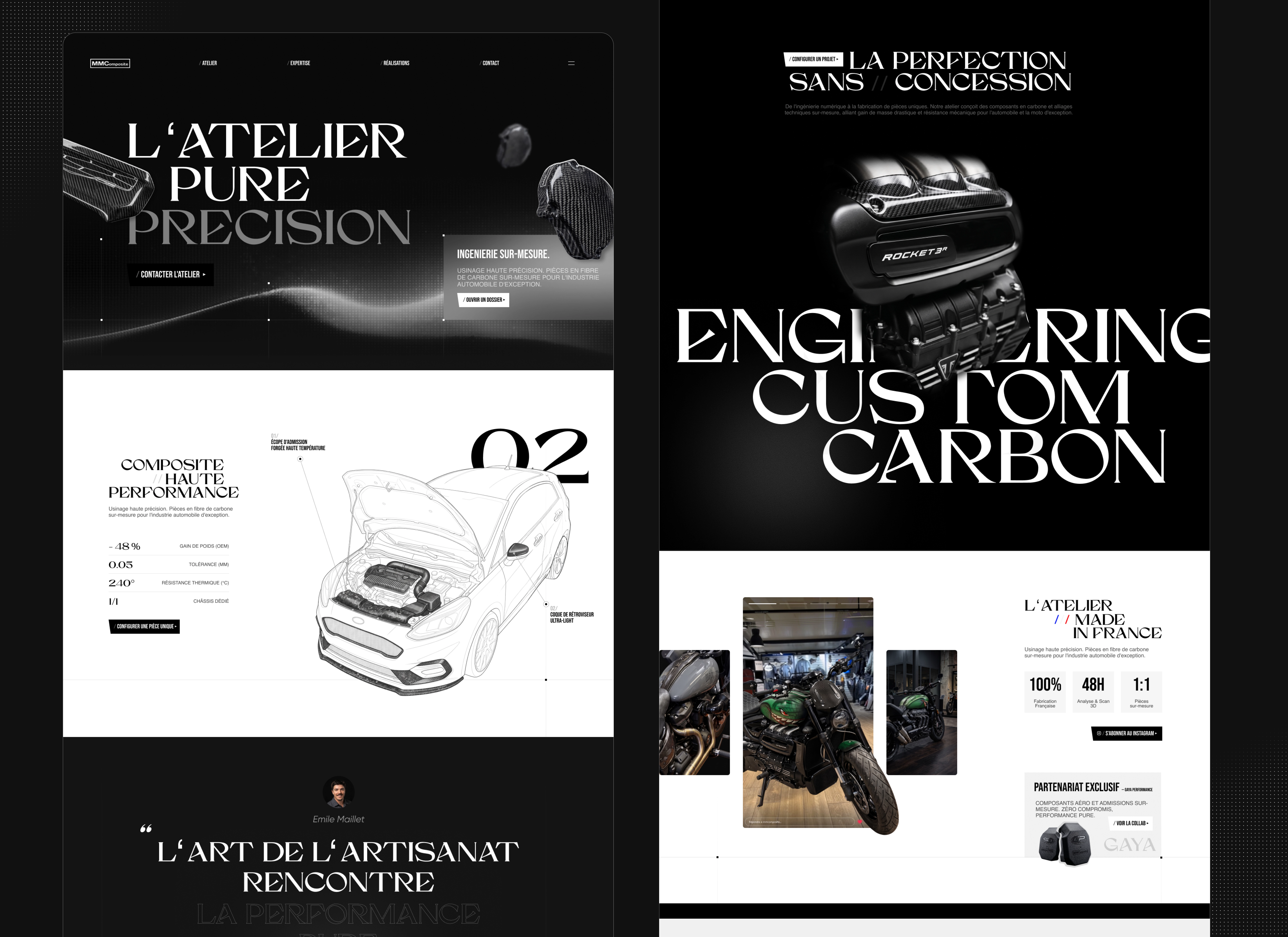 MMComposite - Landing page complète haute précision