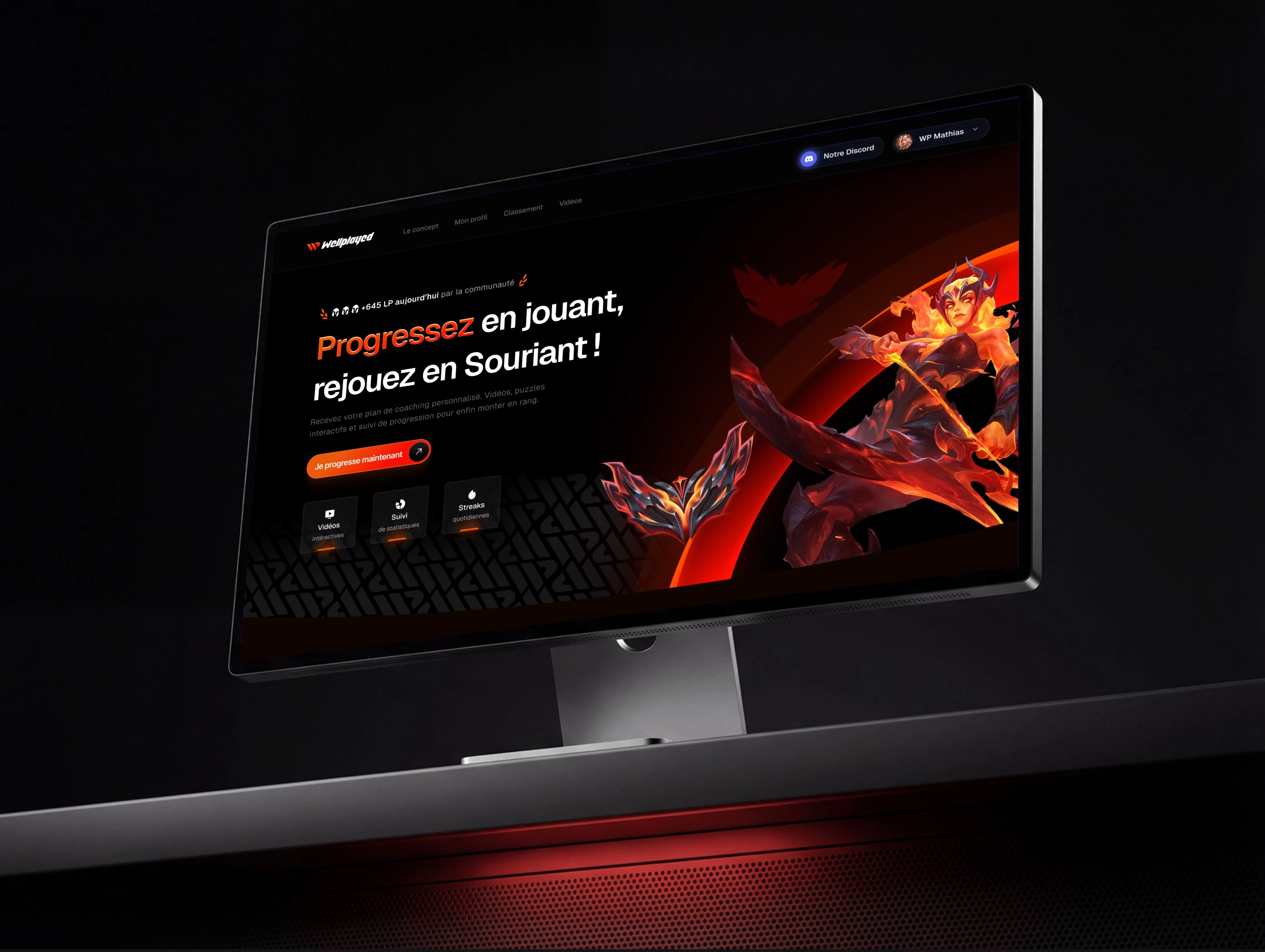 Wellplayed Gaming Monitor Mockup 1